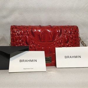 NWT Red Brahmin Clutch